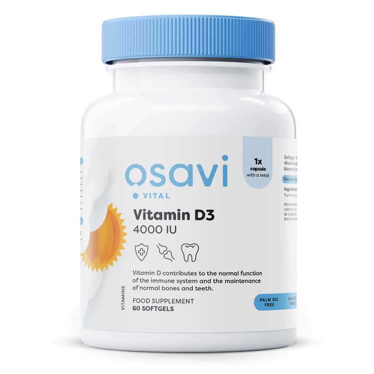 Osavi Vitamin D3, 4000IU - 60 softgels