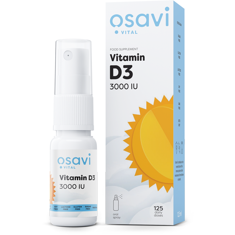 Osavi Vitamin D3 Oral Spray, 3000IU - 12.5 ml.
