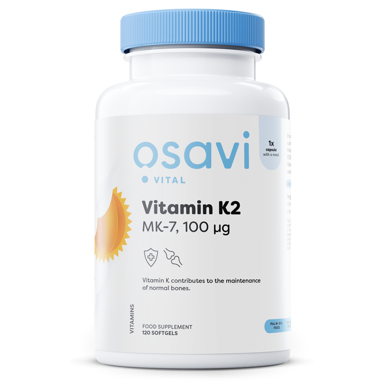 Osavi Vitamin K2 MK-7, 100mcg - 120 softgels