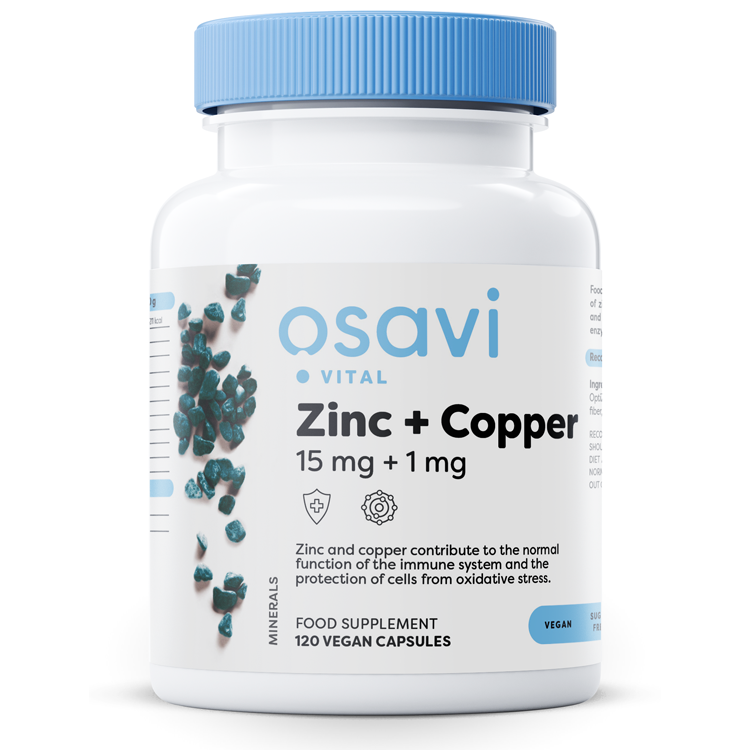 Osavi Zinc + Copper, 15mg + 1mg - 120 vegan caps