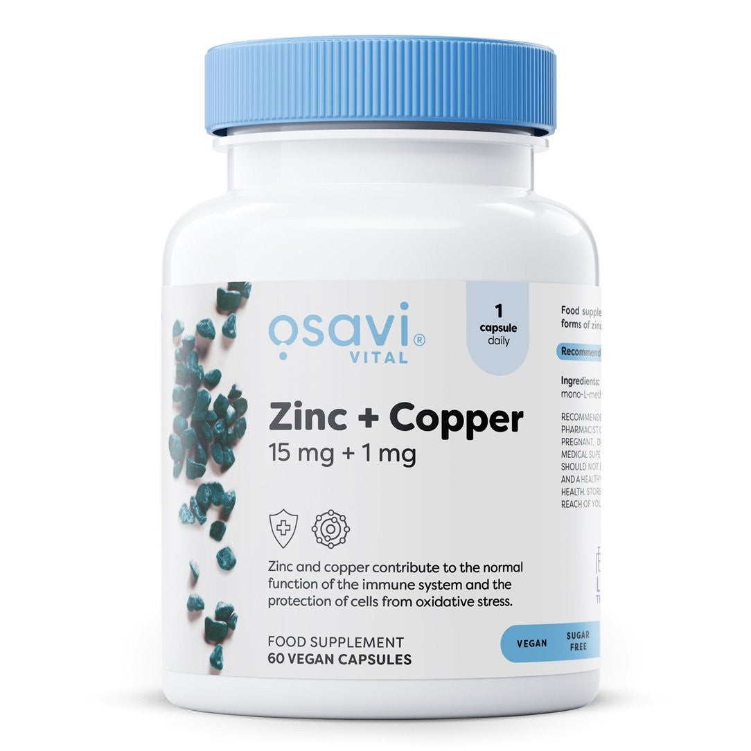Osavi Zinc + Copper, 15mg + 1mg - 60 vegan caps