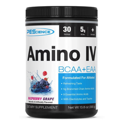 PEScience Amino IV, Raspberry Grape - 390g