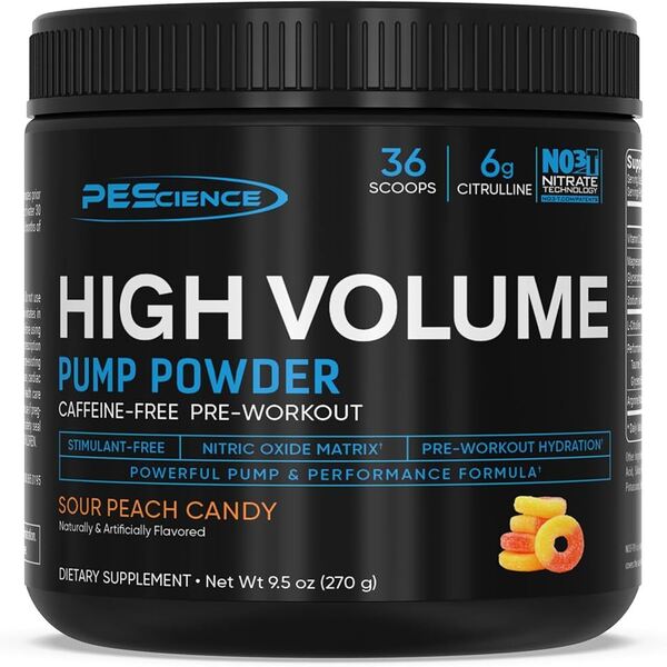 PEScience High Volume (New Formula), Sour Peach Candy - 270g