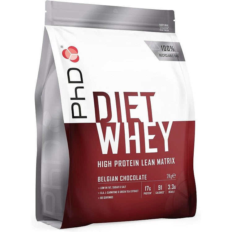 PhD Diet Whey, Belgian Chocolate - 2000g
