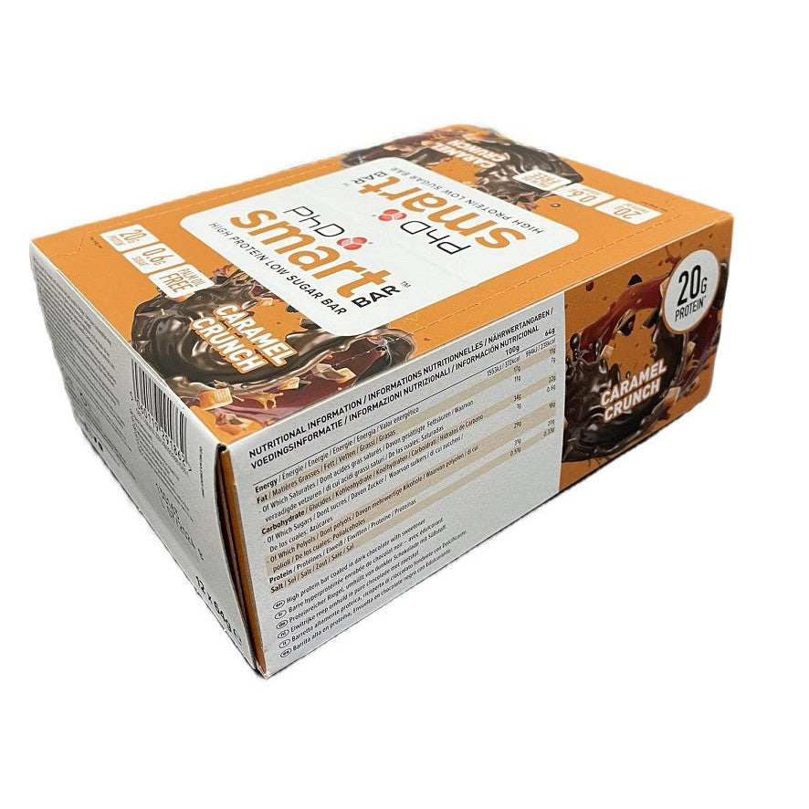 PhD Smart Bar, Caramel Crunch - 12 x 64g