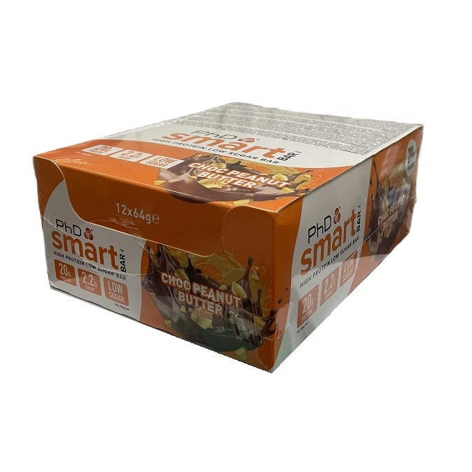 PhD Smart Bar, Choc Peanut Butter - 12 x 64g