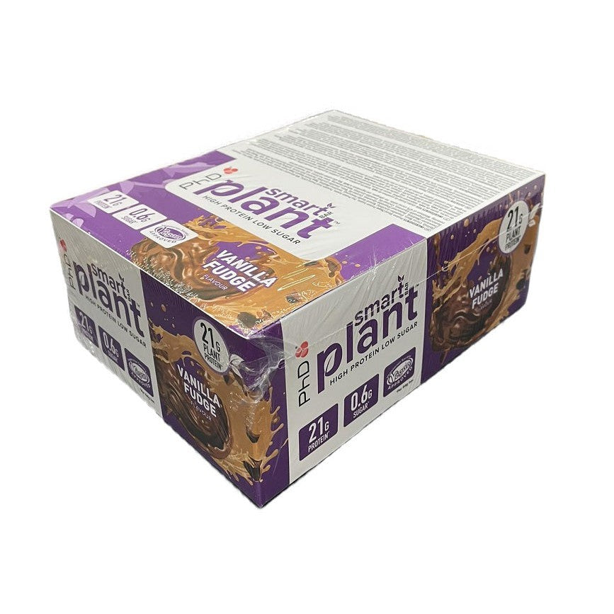 PhD Smart Bar Plant, Vanilla Fudge - 12 x 64g