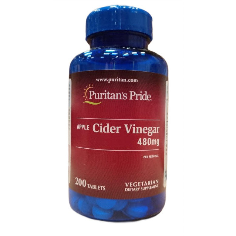Puritan's Pride Apple Cider Vinegar, 480mg - 200 tabs