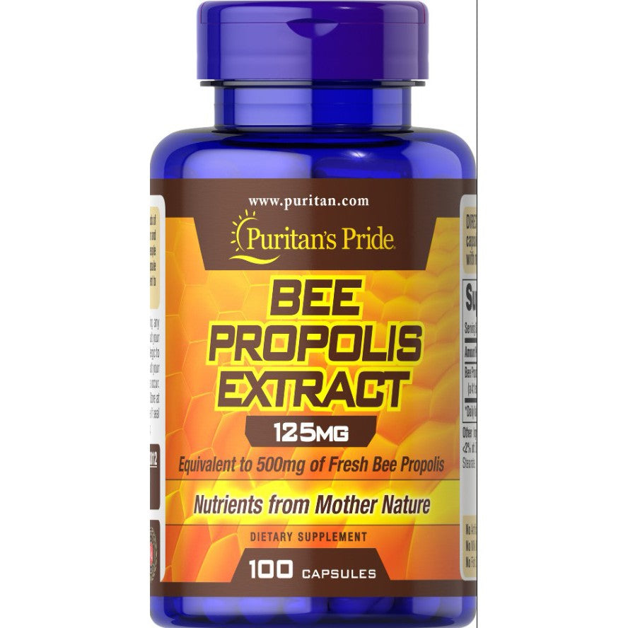 Puritan's Pride Bee Propolis Extract, 125mg - 100 caps