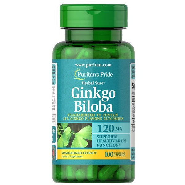 Puritan's Pride Ginkgo Biloba, 120mg - 100 caps