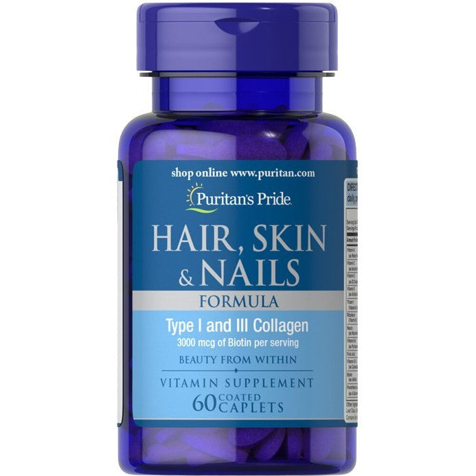 Puritan's Pride Hair, Skin & Nails - 60 caplets
