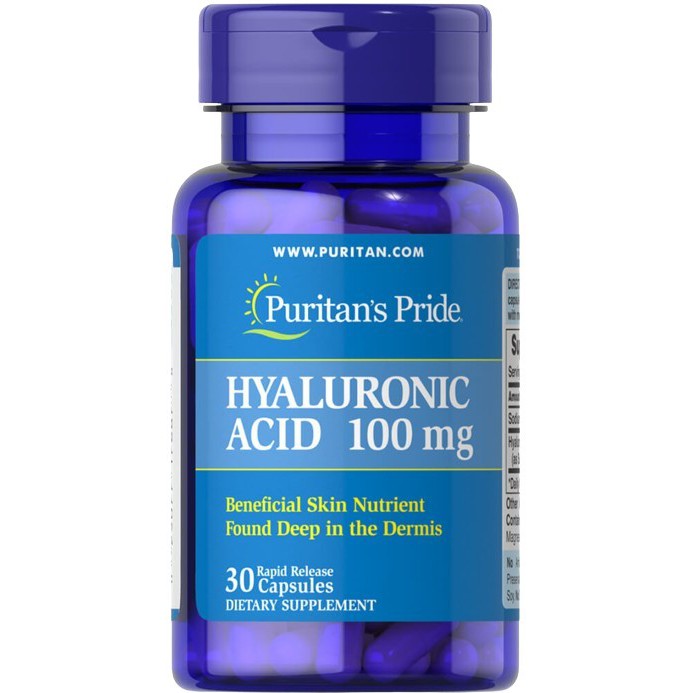 Puritan's Pride Hyaluronic Acid, 100mg - 30 caps