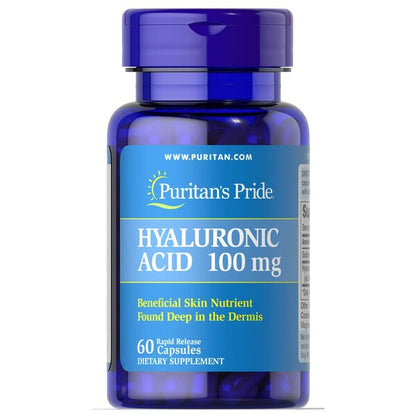 Puritan's Pride Hyaluronic Acid, 100mg - 60 caps