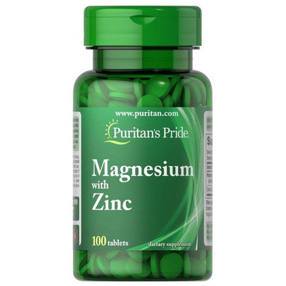 Puritan's Pride Magnesium with Zinc - 100 tablets