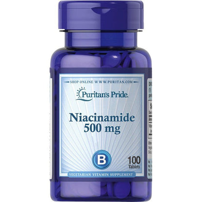 Puritan's Pride Niacinamide, 500mg - 100 tablets