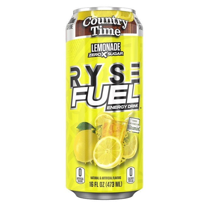 RYSE Fuel Energy Drink, Country Time Lemonade - 12 x 473 ml.