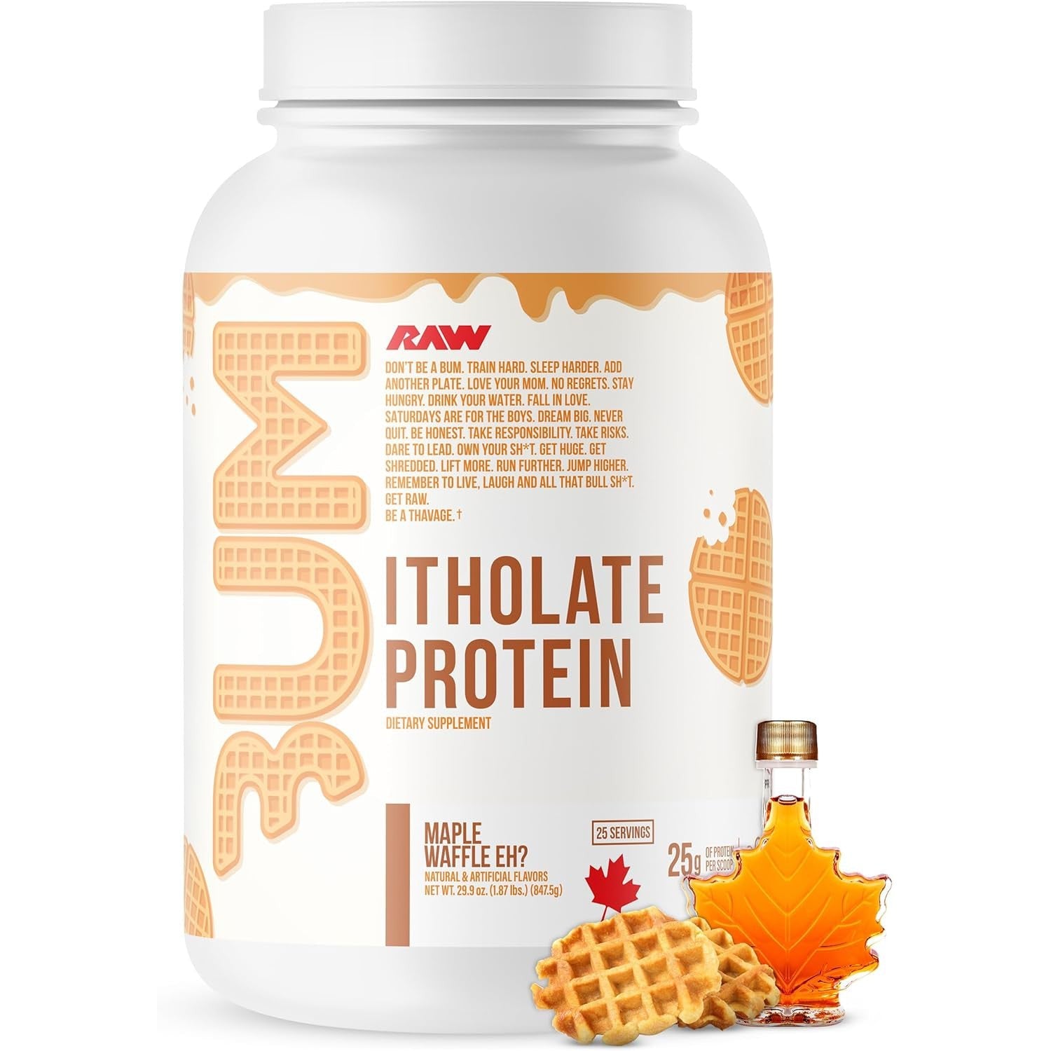 Raw Nutrition CBUM Itholate Protein, Maple Waffle Eh? - 847g