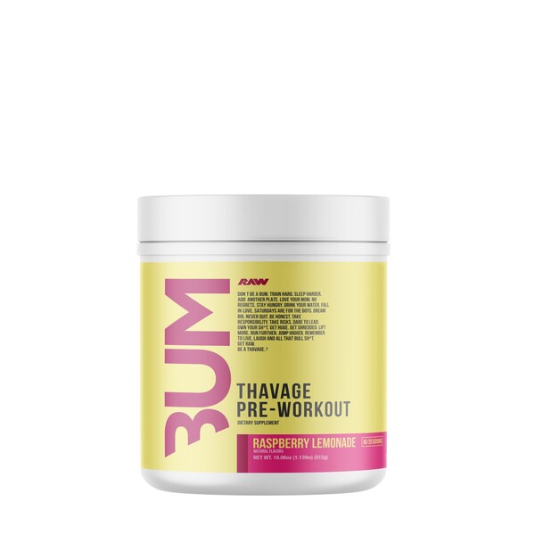 Raw Nutrition Thavage Pre-Workout (New Formula), Raspberry Lemonade - 536g