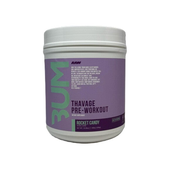 Raw Nutrition Thavage Pre-Workout (New Formula), Rocket Candy - 536g