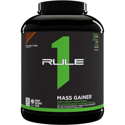Rule One Mass Gainer, Chocolate Fudge - 2600g