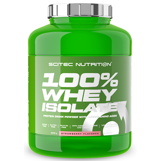 SciTec 100% Whey Isolate, Strawberry - 2000g