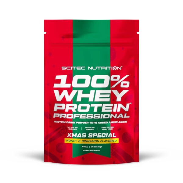 SciTec 100% Whey Protein Professional, Honey & Cinnamon - 500g