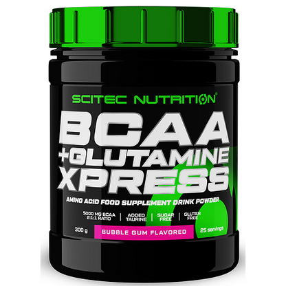 SciTec BCAA + Glutamine XPress, Bubble Gum - 300g