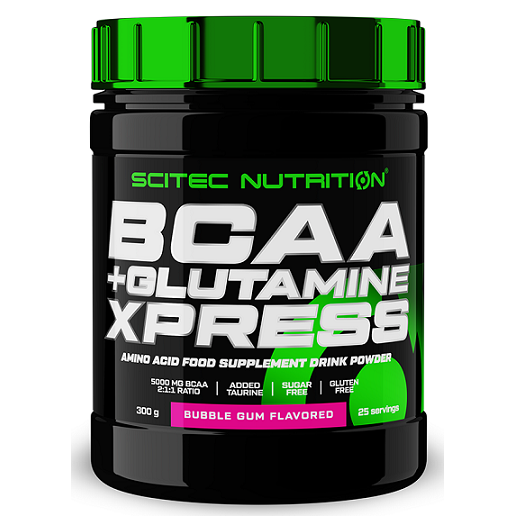 SciTec BCAA + Glutamine XPress, Bubble Gum - 600g