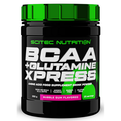SciTec BCAA + Glutamine XPress, Bubble Gum - 600g