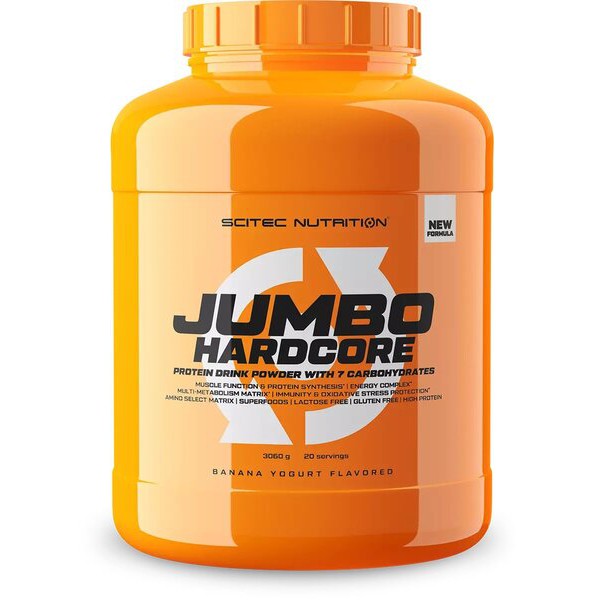 SciTec Jumbo Hardcore, Banana Yoghurt - 3060g