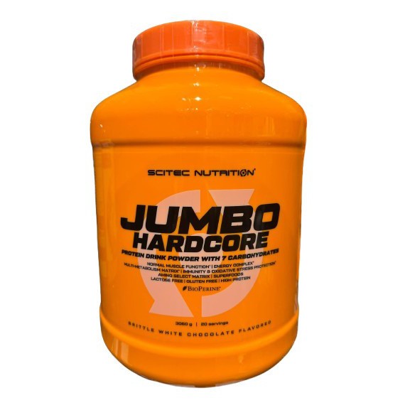 SciTec Jumbo Hardcore, Brittle White Chocolate - 3060g