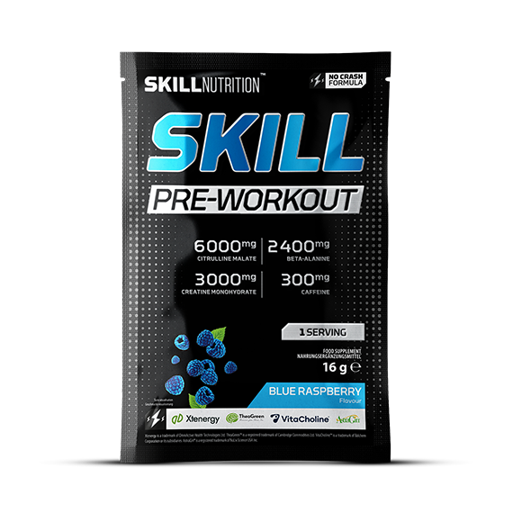 Skill Nutrition Skill Pre-Workout, Blue Raspberry - 16g (1 serving)