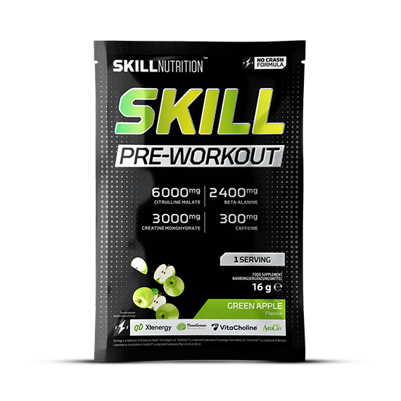 Skill Nutrition Skill Pre-Workout, Green Apple - 16g (1 serving)