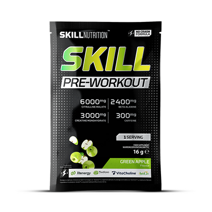 Skill Nutrition Skill Pre-Workout, Green Apple - 16g (1 serving)
