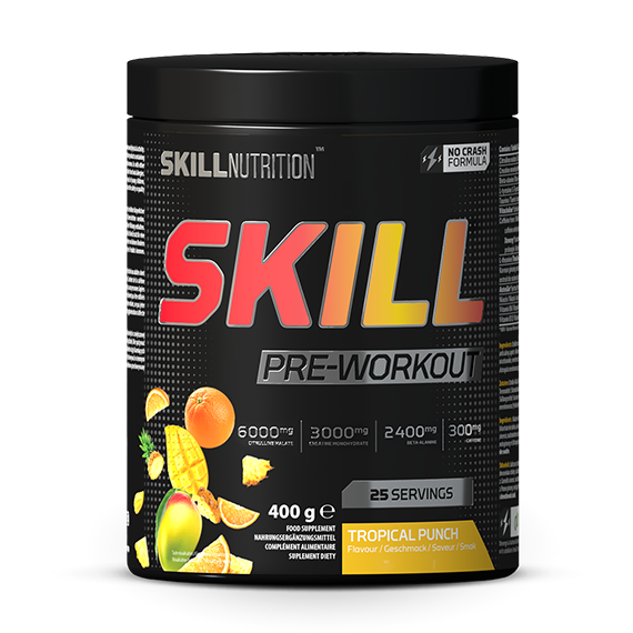 Skill Nutrition Skill Pre-Workout, Tropical Punch - 400g
