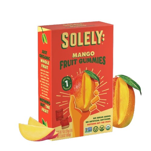 Solely Fruit Gummies, Mango - 5 x 20g