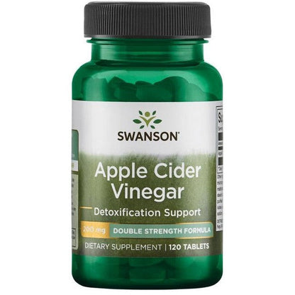Swanson Apple Cider Vinegar, 200mg Double-Strength - 120 tablets