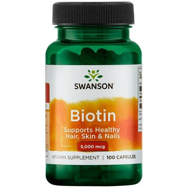 Swanson Biotin, 5000mcg - 100 caps