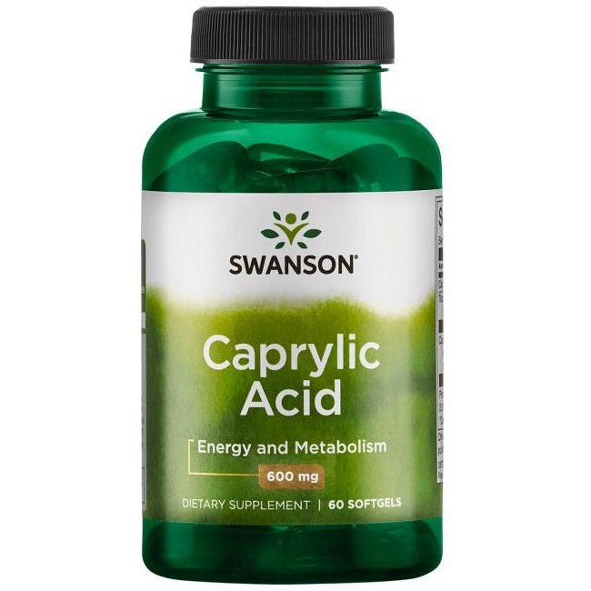 Swanson Caprylic Acid, 600mg - 60 softgels
