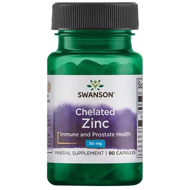 Swanson Chelated Zinc, 30mg - 90 caps