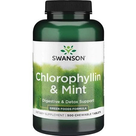 Swanson Chlorophyllin & Mint - 500 chewable tablets