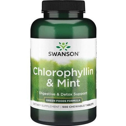 Swanson Chlorophyllin & Mint - 500 chewable tablets