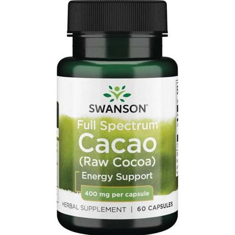 Swanson Full Spectrum Cacao (Raw Cocoa), 400mg - 60 caps