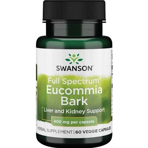 Swanson Full Spectrum Eucommia Bark, 400mg - 60 vcaps