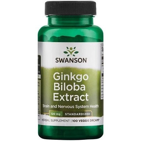 Swanson Ginkgo Biloba Extract, 120mg - 100 vcaps