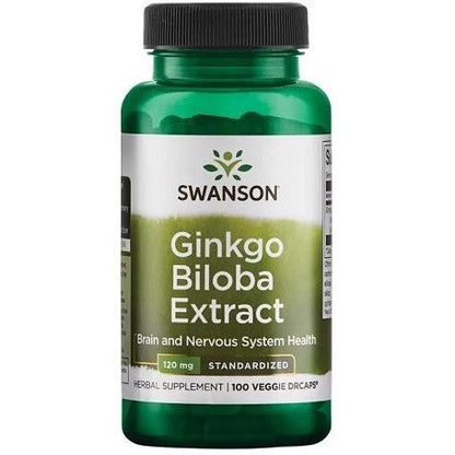 Swanson Ginkgo Biloba Extract, 120mg - 100 vcaps