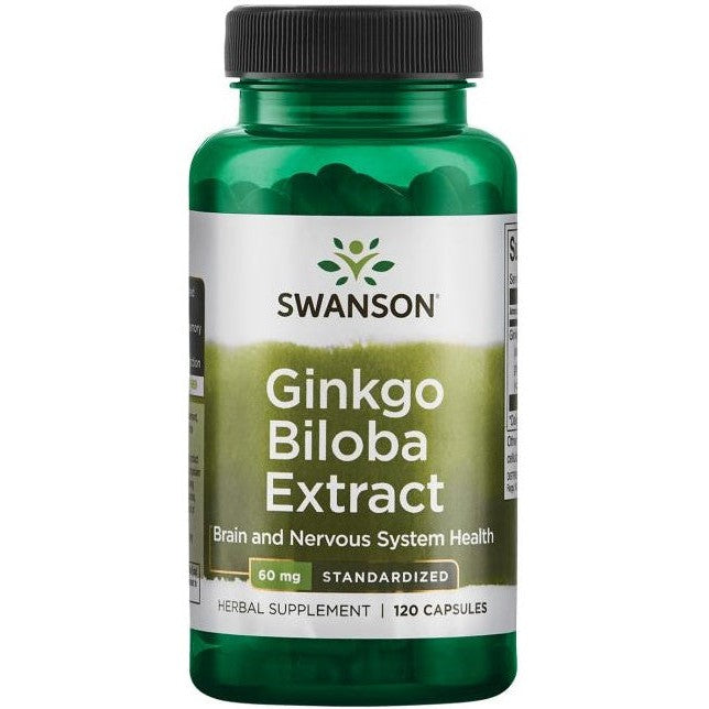 Swanson Ginkgo Biloba Extract, 60mg - 120 caps
