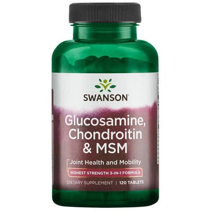 Swanson Glucosamine, Chondroitin & MSM, 750mg - 120 tablets