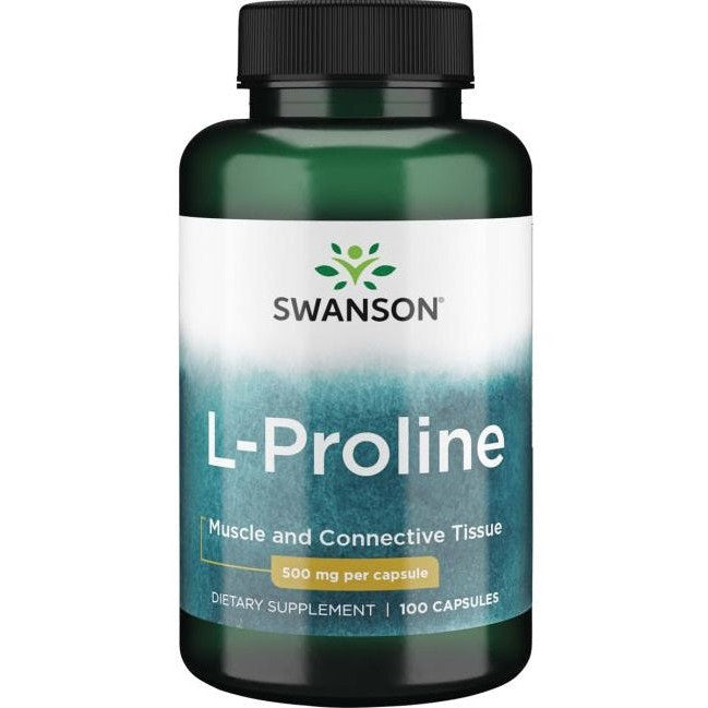 Swanson L-Proline, 500mg - 100 caps