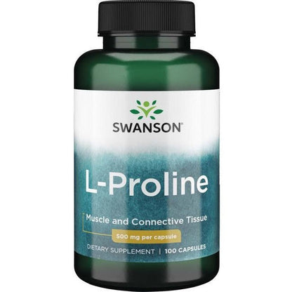 Swanson L-Proline, 500mg - 100 caps